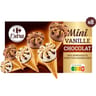 Carrefour extra 8 mini cônes vanille et chocolat 344g