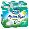 Matin Léger de Lactel lait uht bio écrémé bouteille 6x1l