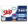Skip lessive capsules 3 en 1 active clean x15 -0.317kg