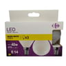 Carrefour ampoule LED E14 sphérique blanc-chaud 40W X3