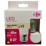 Carrefour ampoule LED fil sphérique 40W E27 x2