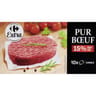 Carrefour extra steak haché pur boeuf 15% mg 10x100g