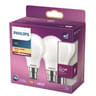 Philips ampoules LED standard 60w a60 b22 blanc chaud non dimmable x2
