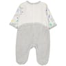 Dors bien velours garçon BLANC / GRIS CHINE 18 MOIS