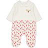 Dors bien velours fille ECRU / ROUGE 24 MOIS