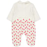 Dors bien velours fille ECRU / ROUGE 24 MOIS