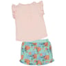 Ensemble court 2 pièces stitch fille ROSE / AQUA AOP STITCH 12 MOIS