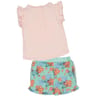 Ensemble court 2 pièces stitch fille ROSE / AQUA AOP STITCH 36 MOIS