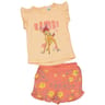 Ensemble court 2 pièces bambi fille PECHE / CORAIL AOP BAMBI 36 MOIS