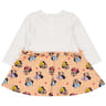Robe manches longues minnie fille BLANC / PECHE AOP MINNIE 24 MOIS