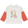Tee shirt manches longues garçon ECRU/ SAFRAN 24MOIS