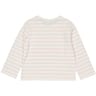 Tee shirt manches longues fille BLANC RAYE ROSE PASTEL 24MOIS