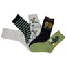 5 paires de mi chaussettes fantaisies garçon DINOSAURES/GRIS/RAYURES 31/34