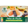 Carrefour extra pâtes de fruits abricot mûre poire -180g
