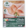 Carrefour extra blanc de dinde doré au four 6 tranches 240g