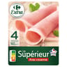 Carrefour extra jambon superieur avec couenne 4 tranches 160g