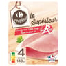 Carrefour original jambon le superieur porc fermier label rouge 4 tranches 140g