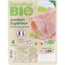 Carrefour bio jambon supérieur sans couenne 4 tranches 160g