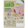 Carrefour bio jambon supérieur sans couenne 4 tranches 160g