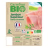 Carrefour bio jambon supérieur sans couenne 2 tranches 80g