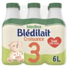 Blédina blédilait lait de croissance 1 à 3 ans 6x1l