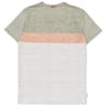 Tee-shirt manches courtes tricolore homme GRIS/ROSE S