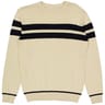 Pull col rond rayé homme BEIGE XXL