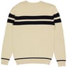 Pull col rond rayé homme BEIGE XXL