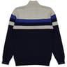 Pull col montant rayé chiné homme MARINE XXL