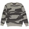 Pull col rond jacquard camo homme GRIS CHINE L