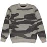 Pull col rond jacquard camo homme GRIS CHINE XXL