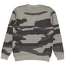 Pull col rond jacquard camo homme GRIS CHINE XXL
