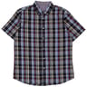Chemise manches courtes carreaux homme NOIR L