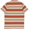 Tee-shirt manches courtes jacquard rayé homme ROUILLE XL