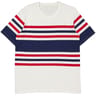 Tee-shirt manches courtes rayé homme BLANC XXL