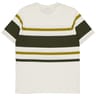 Tee-shirt manches courtes rayé homme KAKI M