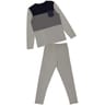 Pyjama long rayé poche denim homme GRIS CHINE XXL