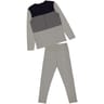 Pyjama long rayé poche denim homme GRIS CHINE XXL
