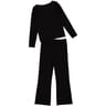 Pyjama long manches longues femme NOIR L