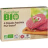 Carrefour bio steak haché pur boeuf bio 4x100g