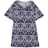 Robe manches 3/4 femme IMP. MARINE/BLANC T52