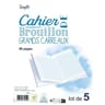 Simpl' lot de 5 cahiers brouillon 17x22 cm 96 pages grands carreaux