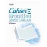 Simpl' cahier de brouillon agrafe 170x220 96 pages 60 grammes grands carreaux