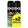 Axe supreme déodorant homme atomiseur jungle fresh 48h fraicheur & parfum 2x200ml