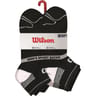 6 paires de socquettes sport invisibles bouclette Wilson 2020 NOIR T43\46