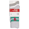 3 paires de mi chaussettes fantaisies sport homme Influx GRIS CLAIR/GRIS FONCE/BLANC T43\46