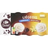 Carrefour classic' liégeois chocolat et saveur vanille 8x100g