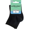 2 paires de socquettes coton bio bord roulotte femme Le Bourget NOIR/NOIR 37/41