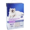 Carrefour litière pour chat agglomérante compact+  4 kg