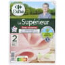 Carrefour extra jambon le supérieur avec couenne 2 tranches 80g
